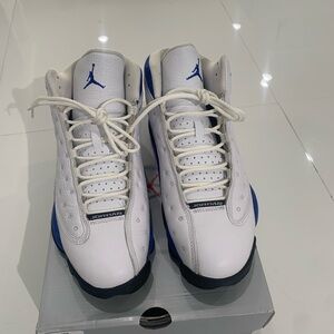 Air  Jordan 13 Retro White Hyper Royal Black 414571-117 Size 9